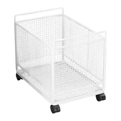 AFXGUSD Rolling Cart with Wheels Slide Out Utility Cart File Organizer for Snack Office Classroom Daily Items Craft, White