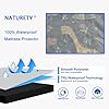 NATURETY TPU Backing Waterproof Fitted Sheet with Deep Pocket,Dino Printed Thicken Fabric Bed Sheets (Navy Blue(Waterproof), Twin) #1