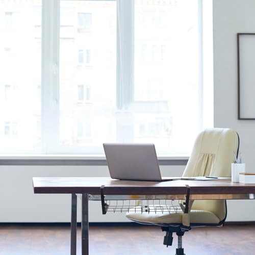 Organizador de cables ajustable para debajo del escritorio Outanaya, bandeja para gestión de cables y almacenamiento para oficina y hogar, caja negra para organizar cables de escritorio miniatura 4