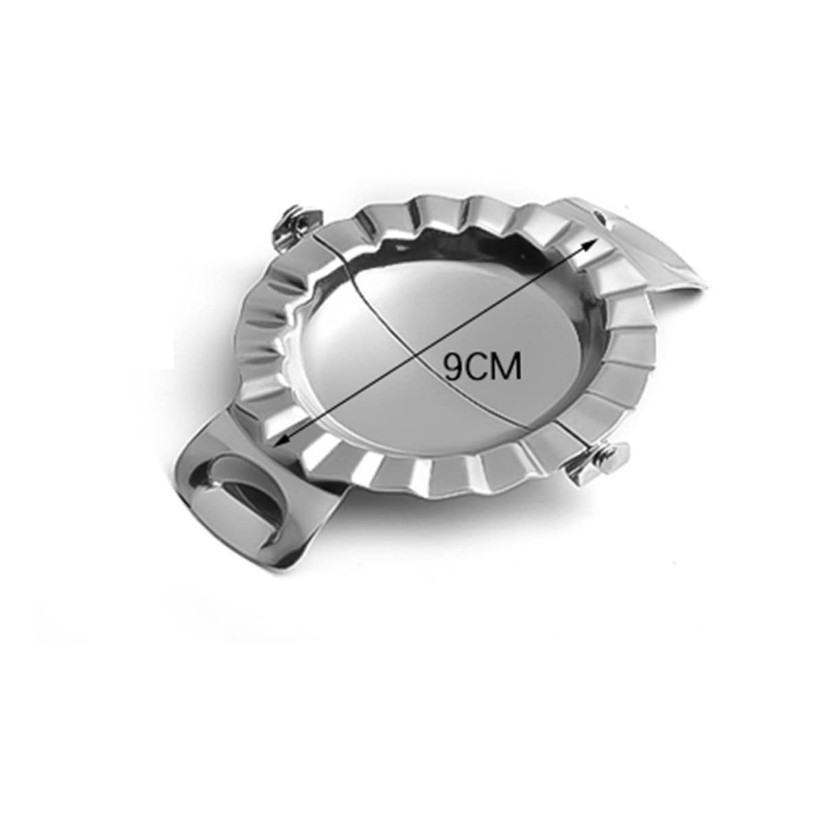 HOLIDYOYO Stainless Steel Dumpling Maker Large Dough Press Tool for Home Restaurant Versatile for Dumplings Empanadas Ravioli More Professional Crimped Design for Sealing