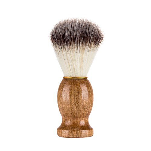 Fan-Ling Men Shaving Brush, Best Badger Hair Shave Wood Handle Razor Barber Tool (A)