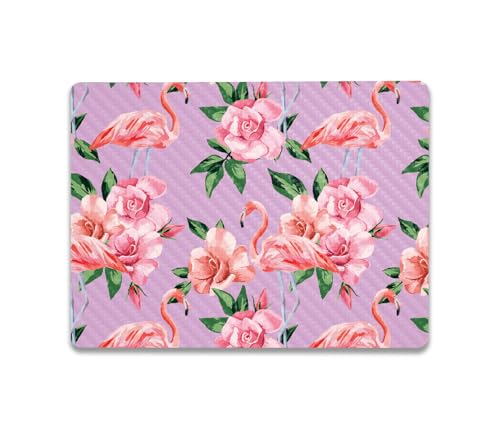 Image of MightySkins Carbon Fiber Skin Compatible with Microsoft Surface Laptop Go 3 (2023) Full Wrap Kit - Flamingo Rose | Protective, Durable Textured Carbon Fiber Finish | Made in The USA