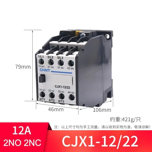 Contacteur triphasé CJX1 12A 220V haute performance robuste - 3