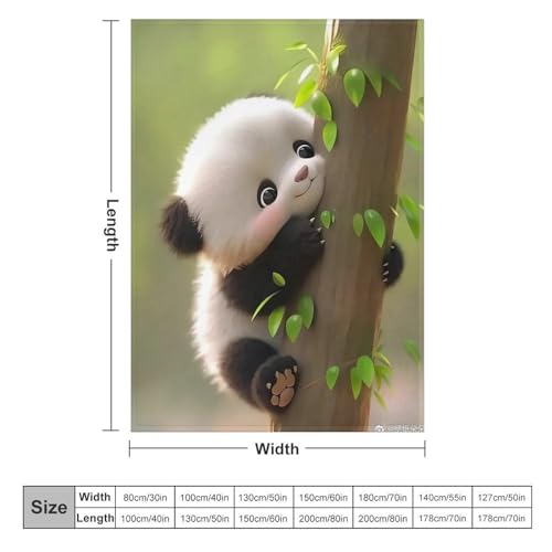Couverture en flannel panda : jeté de lit moelleux de qualité
