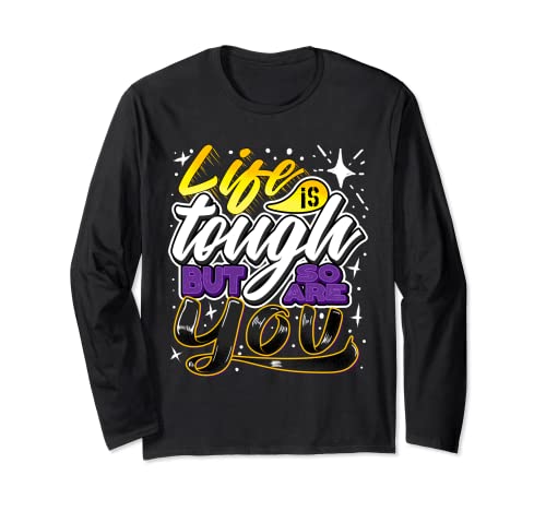 Das Leben ist hart, nicht binär und geschlechtsspezifisch Langarmshirt