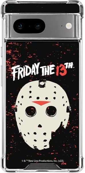 Skinit Clear Phone Case Compatible with Google Pixel 7a - Officially Licensed Warner Bros Friday The 13th Friday The 13th Design
