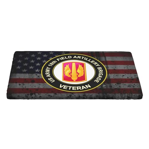 US Army 18th Field Artillery Brigade Veteran Premium 4ft Square Elastic Edged Table Cover Easy-Care Oil-Repellent