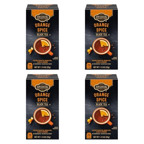Private Selection Orange Spice Black Tea Bags 20 ct (Pack of 4)