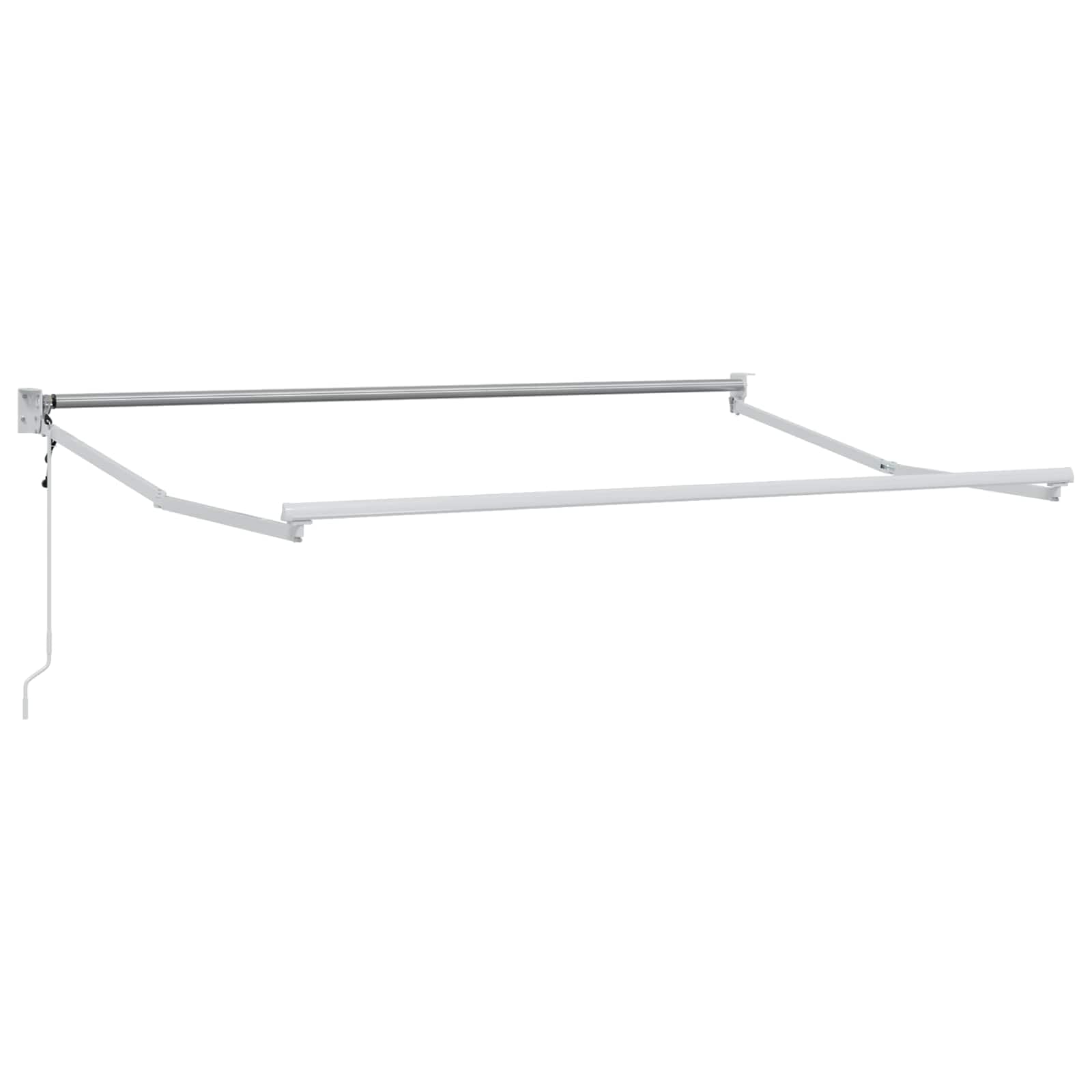 Brokky Toldo Motorizado 3.5 x 2 m Toldo Articulado Eléctrico con Mando a Distancia para Terraza, Jardín-Amarillo y-3,5 x 2 m-Marco Blanca