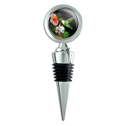 Ruby's Hummingbird Flower Garden Wine Bottle Stopper