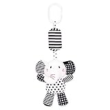 Cartoon-Tier-Design: Interessantes und niedliches tierähnliches Rasselspielzeug in auffälligen weiß-schwarzen Farben kann die visuelle Entwicklung Ihres Babys inspirieren, die Farbwahrnehmung fördern und gleichzeitig viel Spaß bereiten.