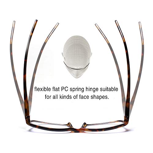 Image of Henotin 5-Pack Reading Glasses Blue Light Blocking Anti Eyestrain Computer Reading Glasses for Women and Men Readers (5 Pack blue, 1.00, Diopters)