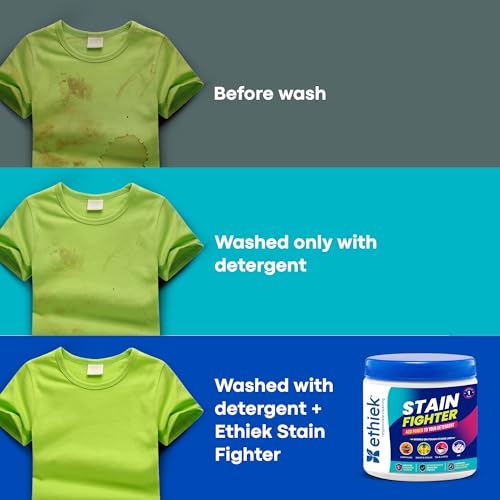 Image of Ethiek Add-On Powder | Powerful Stain Remover | Formulated for Coloured Clothes | Zero Chlorine Bleach, 400 gms