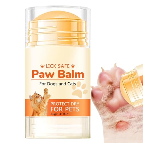 Bálsamo para patas de perro, 40 g, bálsamo natural seguro para lamer, protector de patas de cachorro, calmante hidratante para patas agrietadas, bálsamo de patas secas y dañadas para mascotas