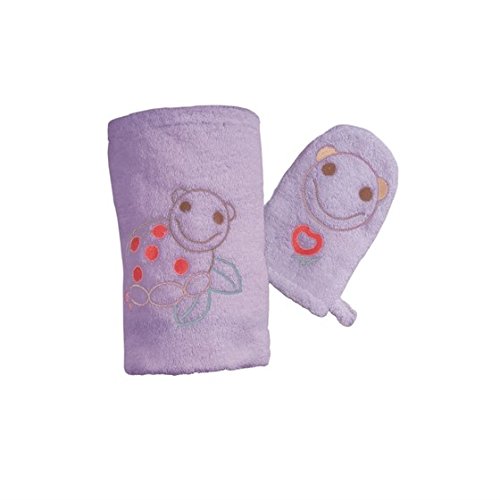 Confezione bagnetto Lalla girl(telo bagnetto,guanto in spugna)