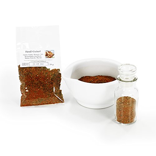 Hendl Gickerl, Brathähnchen Gewürzmischung, Barbecue Hähnchen Gewürz, BBQ Rub Chicken Marinade, Grillgewürz, Würzsalz, glutenfrei, 25g