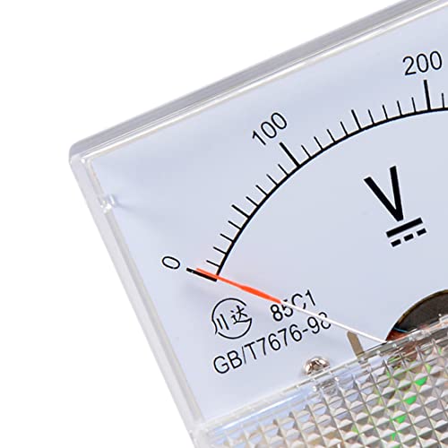 Image of uxcell DC 0-300V Analog Panel Voltage Gauge Volt Meter 85C1 2.5% Error Margin