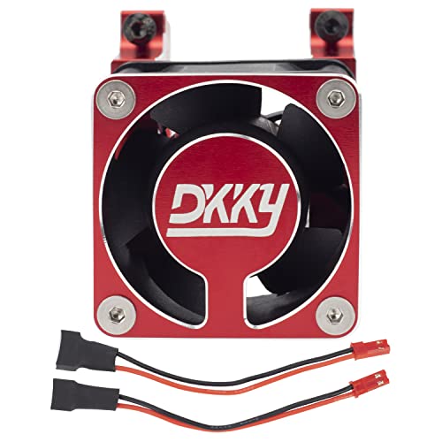 Rc Motor Cooling Fan With 40-43Mm Adjustable Dual Mount, Dkky 1/10 1/8 1/5 Rc Brushed Brushless 21000 Rpm High Speed Cooling Fan Heatsink For Traxxas 4274 4068 4268 Motor And Arrma, Axial Motor Red #TOP1