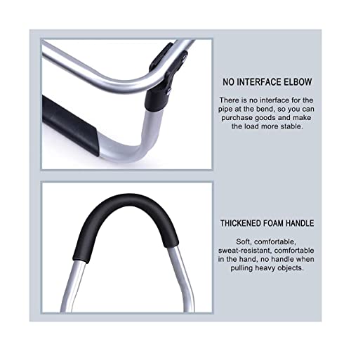 QUANLI Faltbarer Einkaufstrolley, Einkaufswagen mit großer Kapazität, Einkaufstrolley mit extra großer Einkaufstasche… – Bild 7