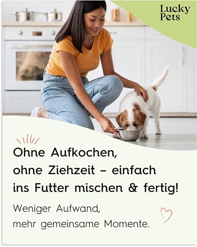 Lucky Pets Premium Magenpulver 275g – Ulmenrinde für Hunde – Ohne Aufkochen sofort verzehrfertig – Hund Darmflora aufbauen – Made in Germany – Slippery Elm Bark