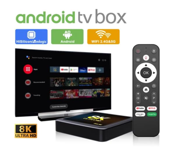 Image of 4K Android Smart TV Box | Built-in Chromecast | Voice Remote | OTT Apps Support (8 /128GB)
