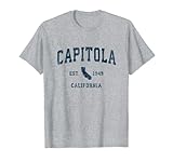 Photo Gallery stampa blu navy con motivo sportivo vintage capitola california ca maglietta Photo Gallery stampa blu navy con motivo sportivo vintage capitola california ca maglietta