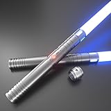 Kiseely Spade Laser 2 Pezzi a 20 Colori con Impugnature Metalliche Vibranti, Spada Luminos...