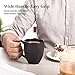 DOWAN Coffee Mugs, Black Coffee Mugs Set of 6, 16 oz Ceramic Coffee Cups with Large Handles for Men Women, Porcelain Big Mug for Tea Latte, Mug Gifts for Home Office Party