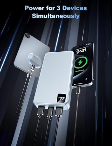 Image of Portable Charger Power Bank, 56800mAh Battery Pack, 22.5W Fast Charging Portable Phone Charger for Camping Travel Essential Compatible with iPhone 17 /16 /15 /14 /13 Series, Samsung, Google,iPad-White