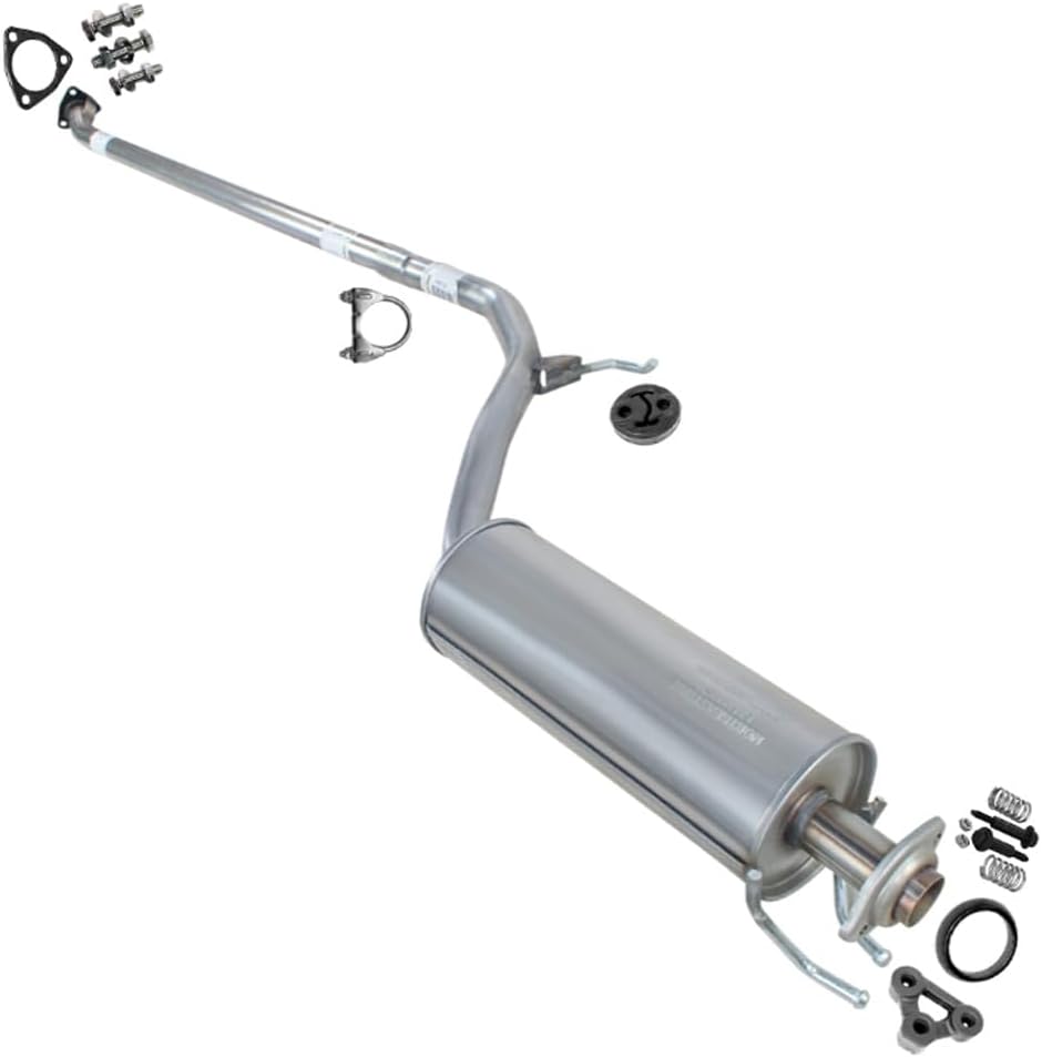 Exhaust Resonator Compatible for 2006-2011 Honda Civic 1.8L | Stainless Steel | Northeastern Exhaust | Free Gaskets, Clamp, Hangers and Bolt Kit Included | Automotive Replacement Part | Direct-Fit