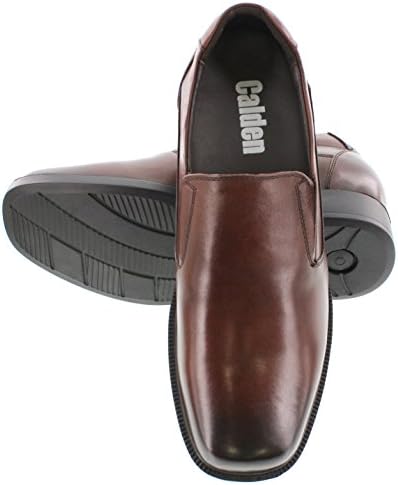 Calden Men's Invisible Height Increasing Elevator Shoes - Dark Brown Leather Slip-on Lightweight Casual Loafers - 3.3 Inches Taller - K31713 - Size 9 D(M) US | Image 3