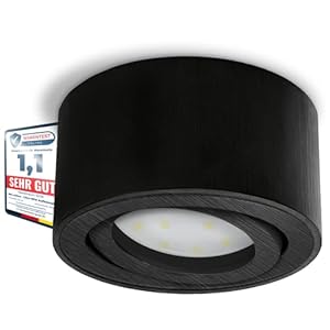 SSC-LUXon CELI-1B LED Aufbau Deckenleuchte Schwarz