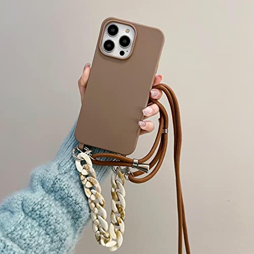 Coque IPhone 14 Pro Avec Cordon Réglable HFYiup Mevis – Bleu Marine, Fine Et Antichoc, étui à Lanière