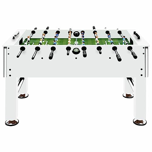 ZEYUAN Kickertisch Stahl 60 kg 140x74,5x87,5 cm Weiß Tischkicker, Tischfussball, Tischkicker Bälle, Tischkicker Erwachsene, Spieltisch – Bild 3