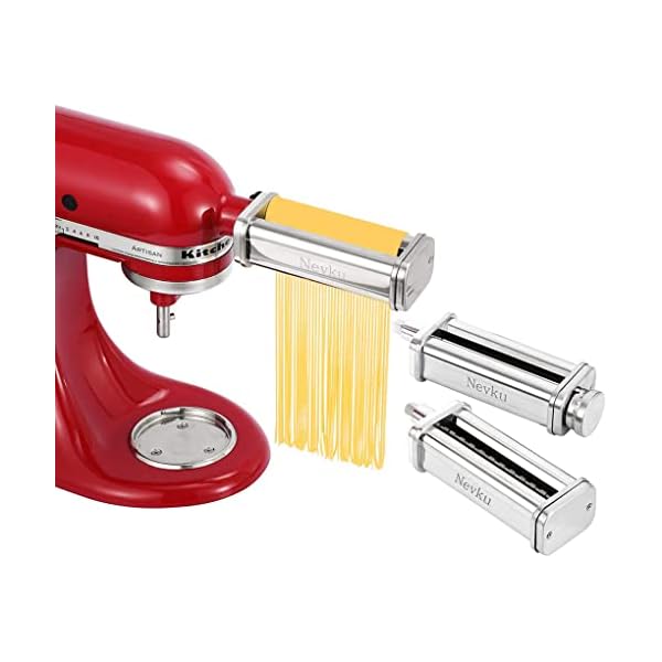   Pasta-Maker-Attachments-Set-for-all-KitchenAid-Stand-Mixer-including-Pasta-Sheet-Roller-Spaghetti-Cutter-Fettuccine-Cutter-by-Nevku