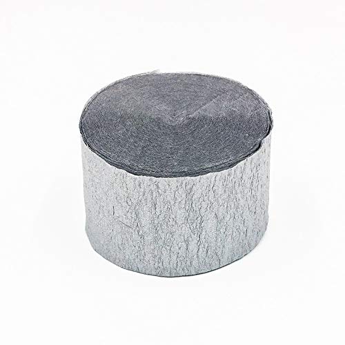 Image of 8 Rolls Silver Crepe Paper Streamers, Wedding Birthday Baby Shower Christmas New Year Party Decoration, Graduation, 4th of July, Rainbow DIY Supplies, Living Room Bedroom Decor