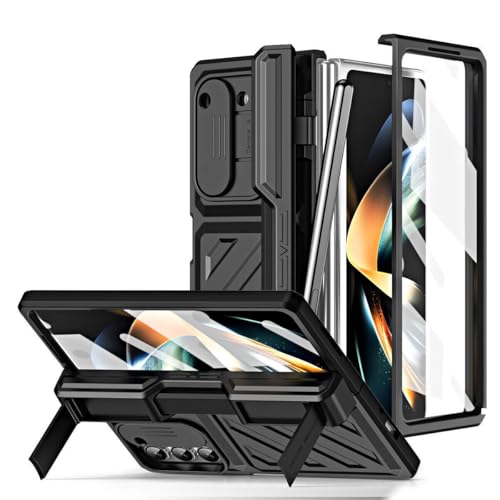 Coque Samsung Galaxy Z Fold 7 noire rigide intégrale antichoc avec film en verre et fente stylo
