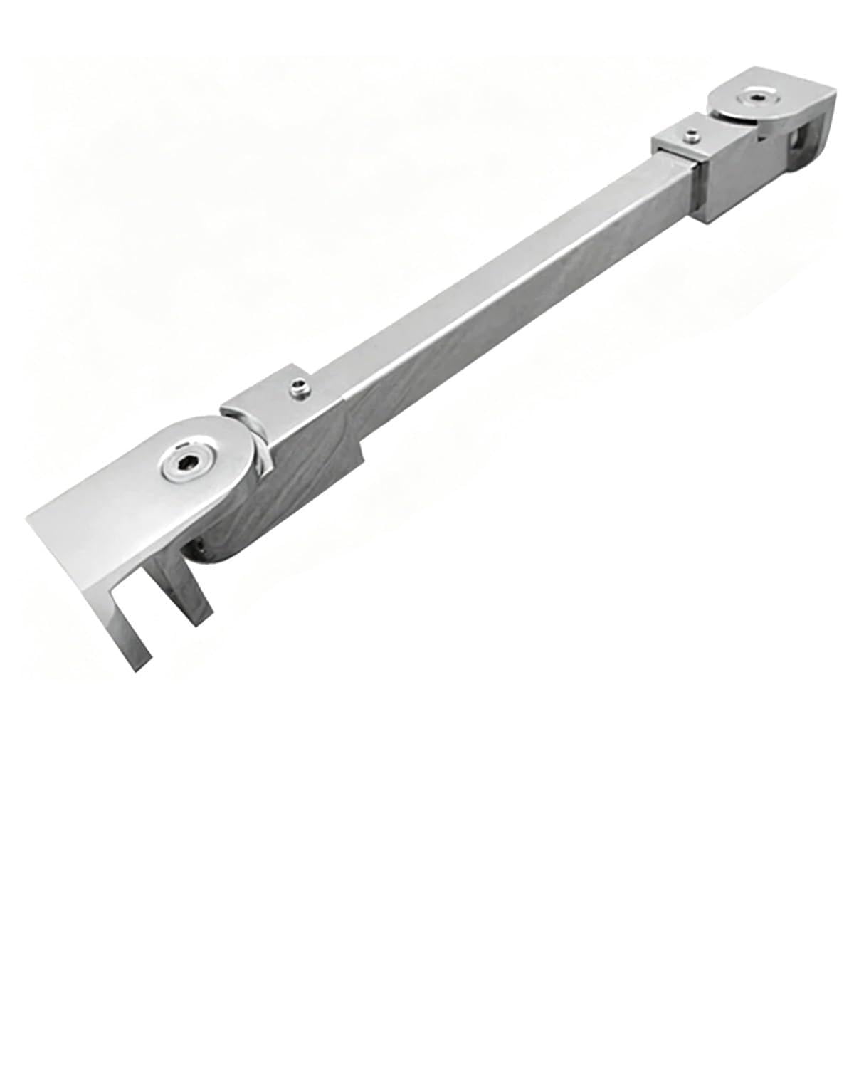 304 Stainless Steel Wall to Glass Support Bar, 180° Rotatable Corner Glass Stabilizer Bracket, Support Arm for Frameless Shower Screen(Silver,70cm/27.6in)
