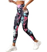 AGSWQ Capri Leggings for Women with Pockets High Waisted Gym Yoga Pants Running Tights