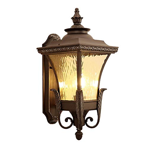 Preisvergleich Produktbild niceday Industrielle Wandleuchten, Außensäule Lampe wasserdichte Wandleuchte Laterne-Lampe Außenwandleuchten for Haus-Porch-Beleuchtungskörper (Size : L)