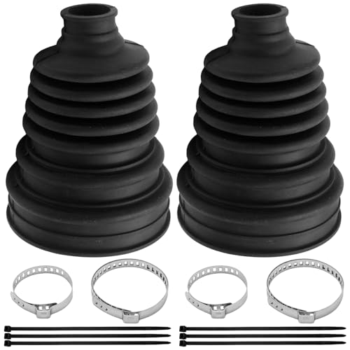MospdyGear Packung mit 2 universellen CV-Gelenk-Reparaturkits flexible Silikon-Achsmanschetten für 19-24 mm Wellen staubdichte Bälge mit Klammern und Kabelbindern