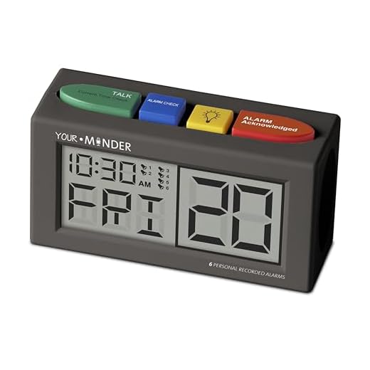 MEDCENTER Your Minder Voice Record and Alarm Replay Reminder Clock with Loud, Easy Set, Multiple Alarms, Recordable Talking Alarm Clock for Medication Reminders, Gift for Mom, Dad, Elderly, & Seniors