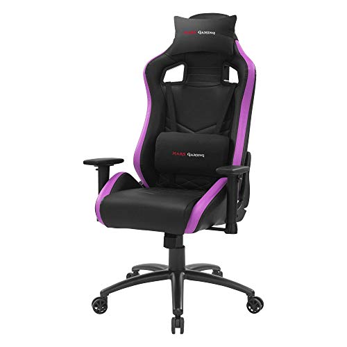 Mars gaming MGCXNEOBP, Silla Gaming Premium AIR, PU, Cojines Removibles, Morado