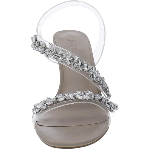 Cufflinks Inc. INC Womens Nashbelle Embellished Slip On Heels 10 Medium (B,M), Clear Bling4