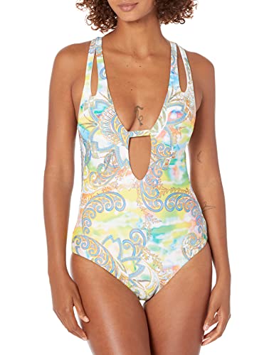 BECCA Women's Standard Print Play Cut Out One Piece Swimsuit