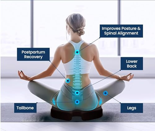 Image of Memory Foam Coccyx Seat Cushion for Tailbone Pain | 2 Years Warranty | Sciatica, Back Pain Relief - Orthopedic Chair Cushions for Sitting(14 X 18 X 2.5) Black