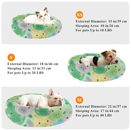 Lit chaud et doux en cochon pour chien et chat vert M - 8