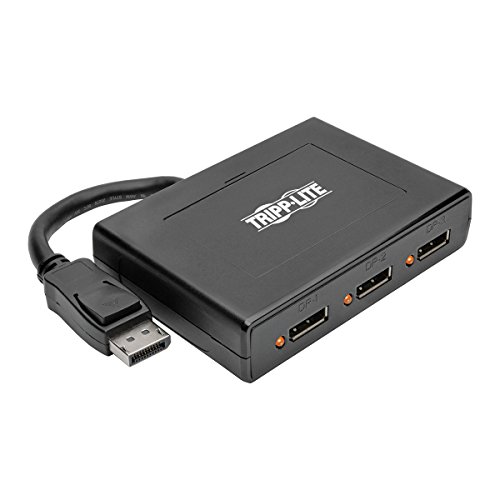 Tripp Lite 3-Port DisplayPort Multi-Stream Transport (MST) Hub, DP 1.2, 4K x 2K UHD (B156-003-V2), Black