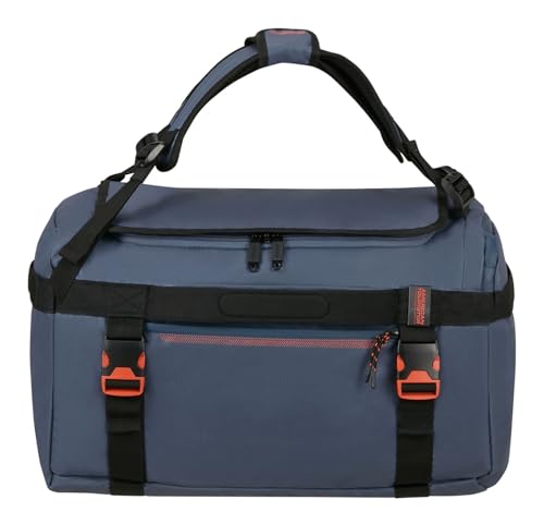 American Tourister Reisetasche Rucksack Urban Track Duffle/Backpack Coated 60L Navy/Orange blau