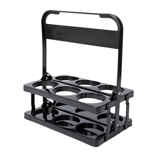 Portabotellas para 6 botellas, cesta de plástico, cesta plana con asa, soporte plegable para cerveza, cesta para bebidas, cesta de cerveza, soporte para botellas de cerveza, caja para botellas, para